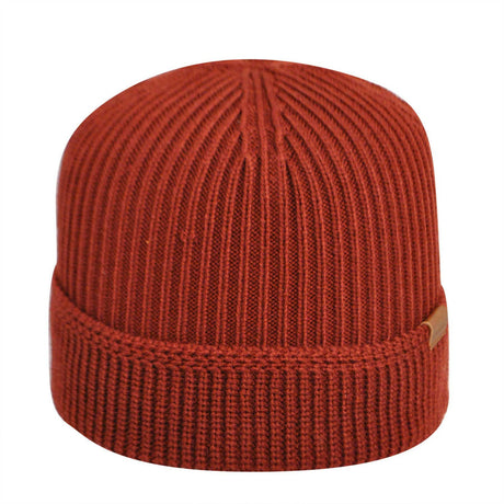 KANGOL Squad Fashioned Cuff Pull On Beanie Warm Winter Hat Knitted - Claret