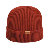 KANGOL Squad Fashioned Cuff Pull On Beanie Warm Winter Hat Knitted - Claret