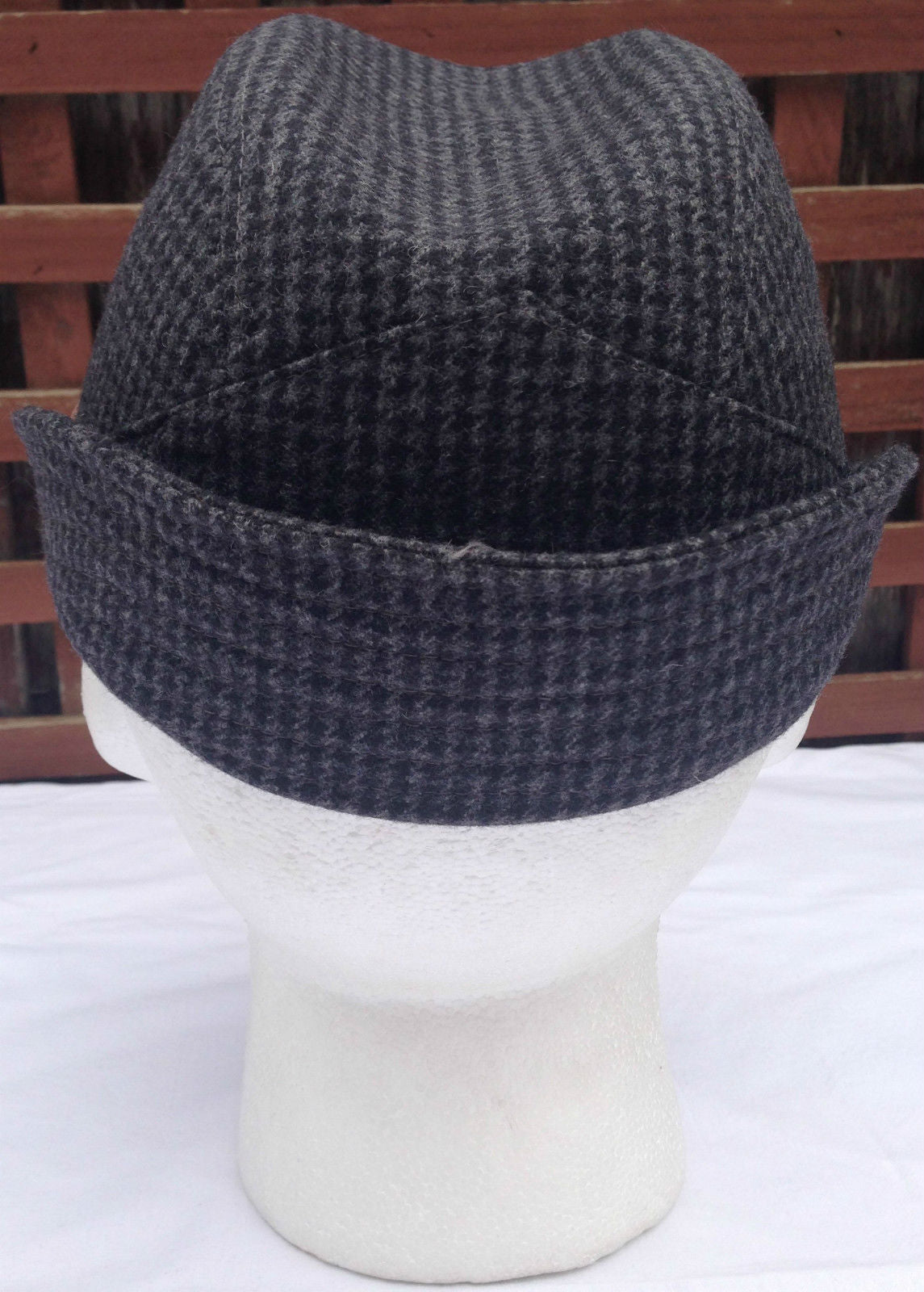 KANGOL Angle Tweed Havelock Hat - BLACK K0741LX Winter Wool Earlap MADE IN ITALY