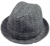 KANGOL Kids Herringbone Player Trilby Hat K0795KK Brimmed Fedora Childrens Cap