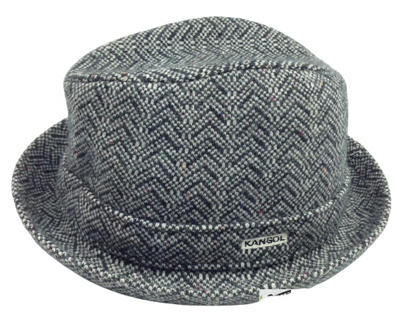 KANGOL Kids Herringbone Player Trilby Hat K0795KK Brimmed Fedora Childrens Cap