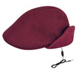 KANGOL Aerial7 Wool Earlap 507 Ivy Cap w/ Headphones Wool Hat in GIFT BOX - Claret