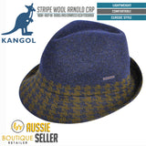 KANGOL Hounds Stripe Arnold Lambs Wool Blend K1480FA Soft Trilby Fedora - Atlantis