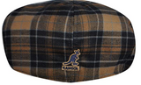 KANGOL Plaid 504 Ivy Cap Mens Flexfit Driving Newsboy Hat - Game Plaid - L/XL