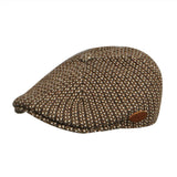 KANGOL Houndstooth 507 Ivy Cap Wool Blend Hat K1543CO Winter Warm - Tobacco Brown (TB274)