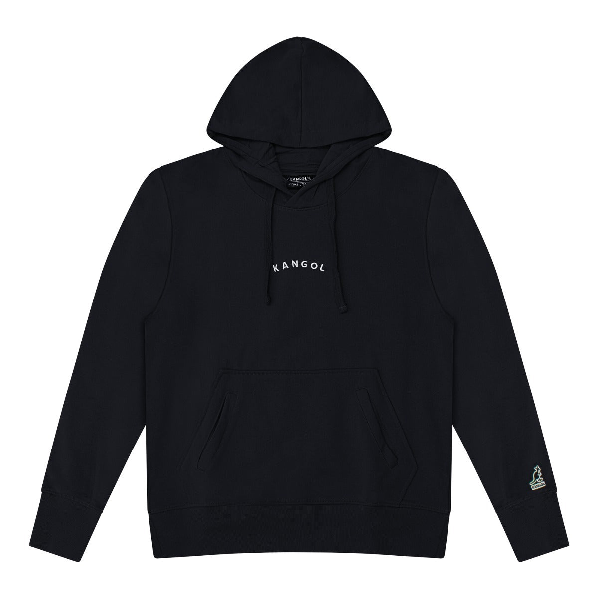 Kangol Luxe Icon Hoodie Jumper Sweatshirt Pull On - Black Anthracite