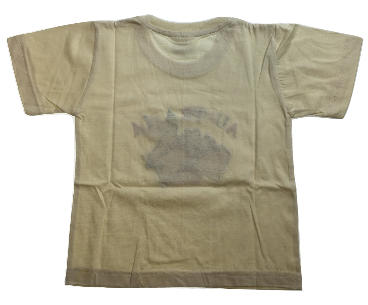 Kids Australia Kangaroo T Shirt Tee Childrens Child 100% Cotton Top - Beige