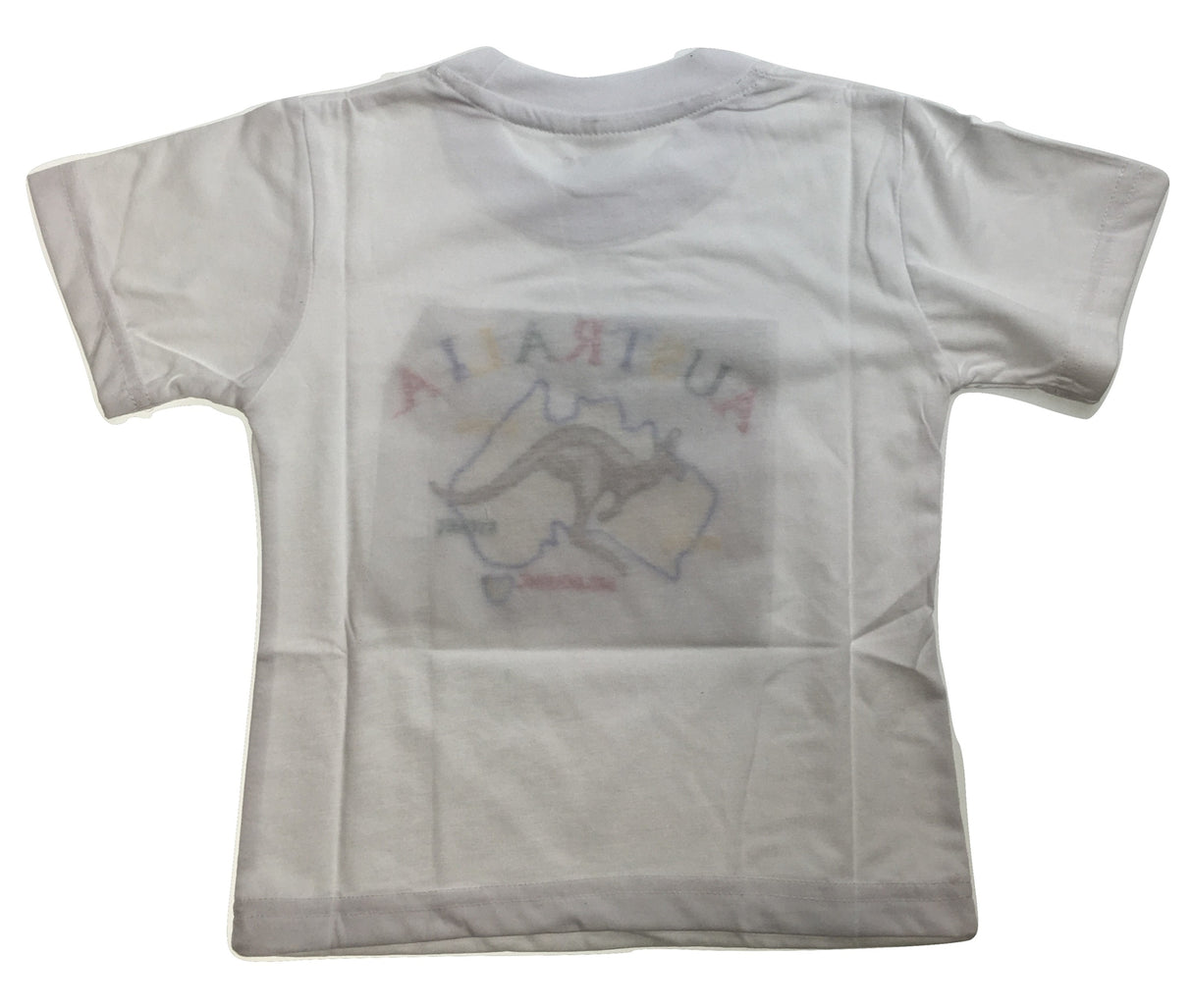 Kids Australia Kangaroo T Shirt Tee Childrens Child 100% Cotton Top - White