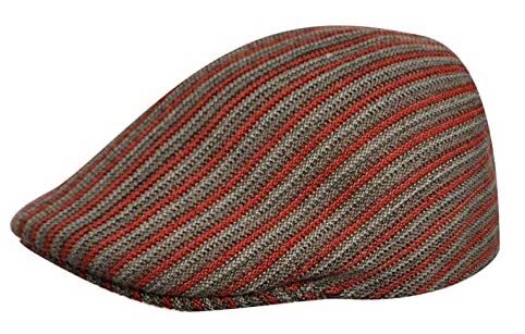 KANGOL Jacquard 507 Ivy Cap Vintage Driving Wool Blend Hat - Pinstripe Claret