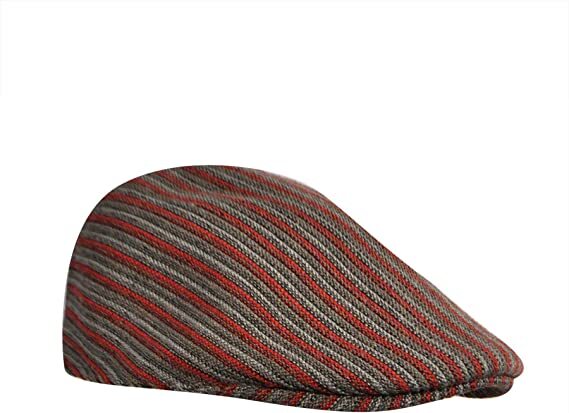 KANGOL Jacquard 507 Ivy Cap Vintage Driving Wool Blend Hat - Pinstripe Claret