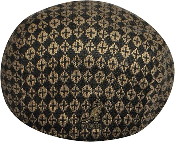 KANGOL Jacquard 507 Ivy Cap Driving Wool Blend Hat - Tic Tac Jac Black