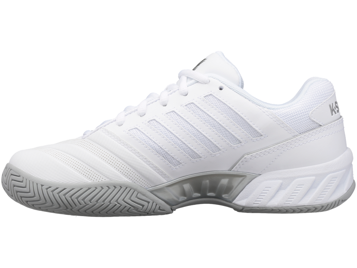 K-Swiss Womens Bigshot 4 AC Tennis Shoes - White/Silver