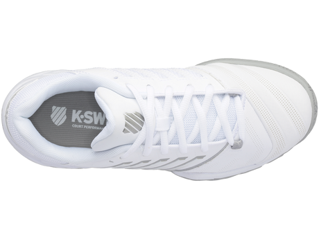 K-Swiss Womens Bigshot 4 AC Tennis Shoes - White/Silver