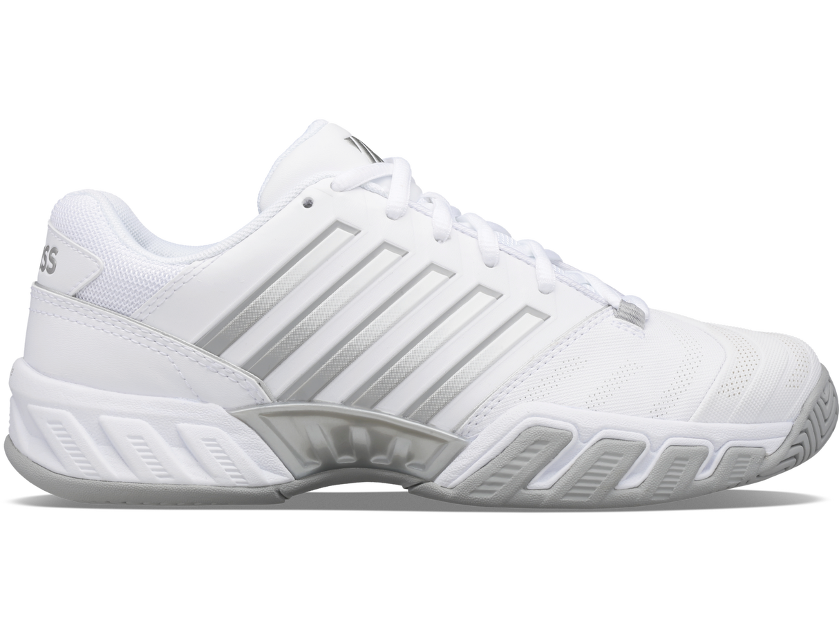 K-Swiss Womens Bigshot 4 AC Tennis Shoes - White/Silver