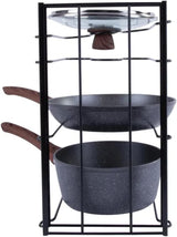 38cm Kitchen Pot/Pan/Lid Holder Cupboard Single Organiser Rack Organizer