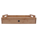 Bamboo Food Serving Tray With Drawer