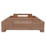 Bamboo Food Serving Tray With Drawer