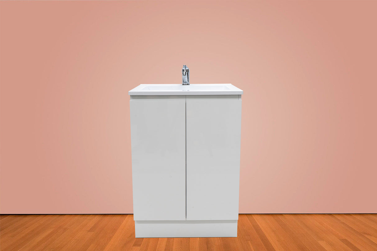 Kwiksemble DIY 600mm Freestanding Bathroom Vanity Cabinet Only - White