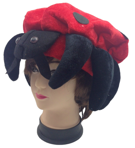 LADYBUG HAT Animal Novelty Cap Party Wear Fancy Dress Costume Accessory