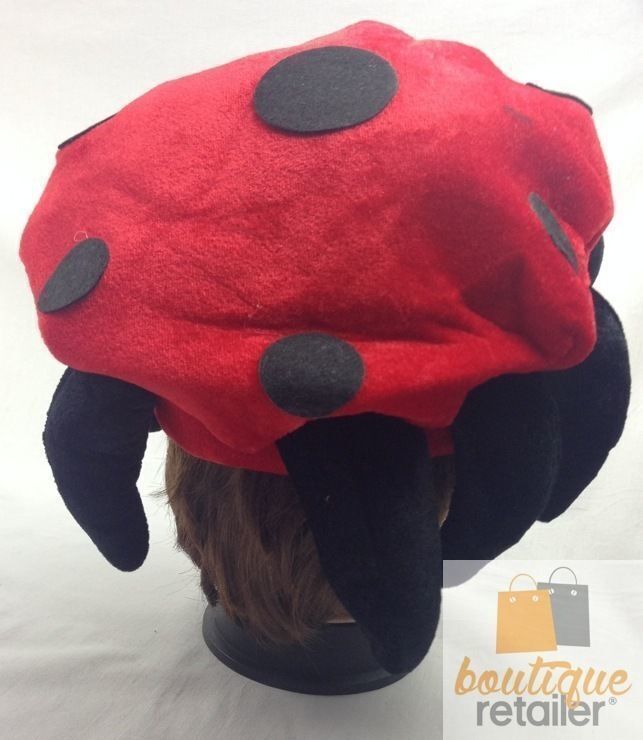 LADYBUG HAT Animal Novelty Cap Party Wear Fancy Dress Costume Accessory