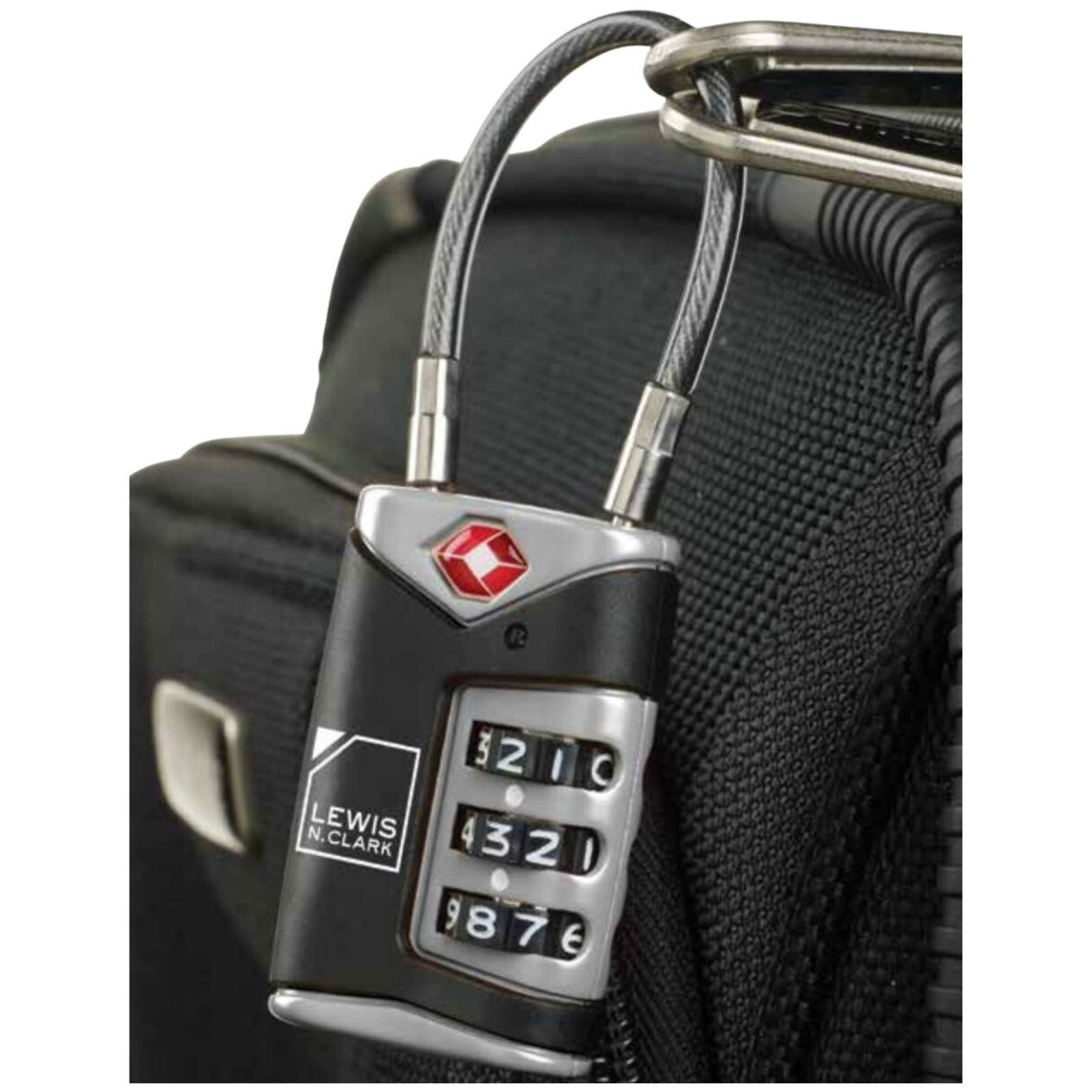 3x Lewis N. Clark TSA Approved Easy Set Combination Luggage Lock w Steel Cable