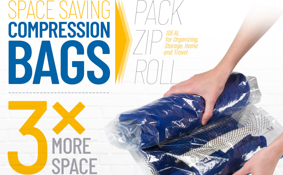 8x Lewis N. Clark Compression Bag Clothes Seal Storage Bags Space Saver Travel