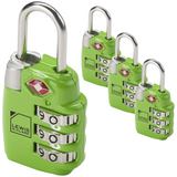 4x Lewis N Clark TSA Approved Combination Lock Travel Luggage Padlock - Blue