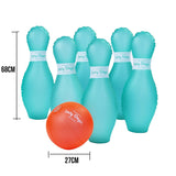 7pcs Inflatable Bowling Set Outdoor Yard Family Kids Game Beach Camping Party