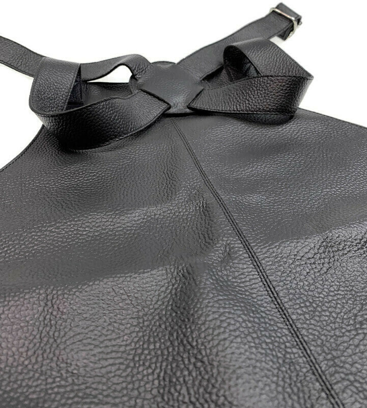 BUFFALO LEATHER APRON Cooking Chef Hairdresser Waterproof Durable Quality - Black