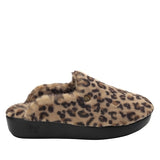 Alegria Womens Leisurelee Open Back Slippers Scuffs Moccasins - Leopard