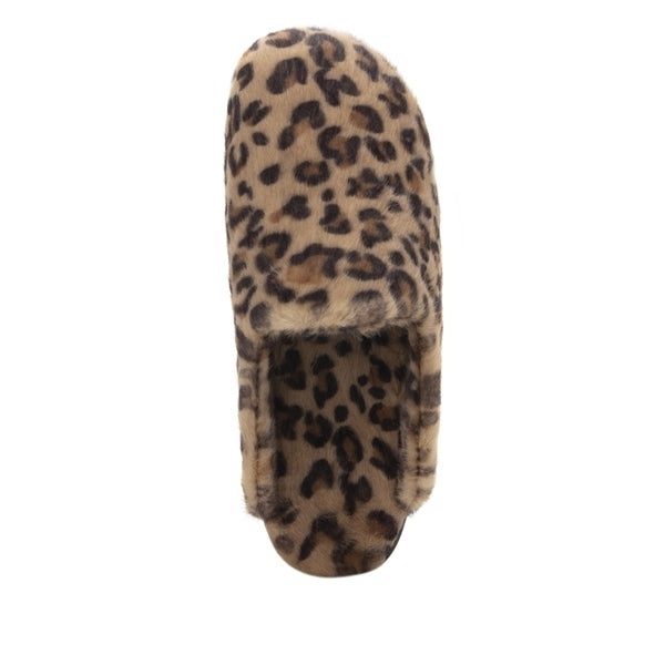 Alegria Womens Leisurelee Open Back Slippers Scuffs Moccasins - Leopard