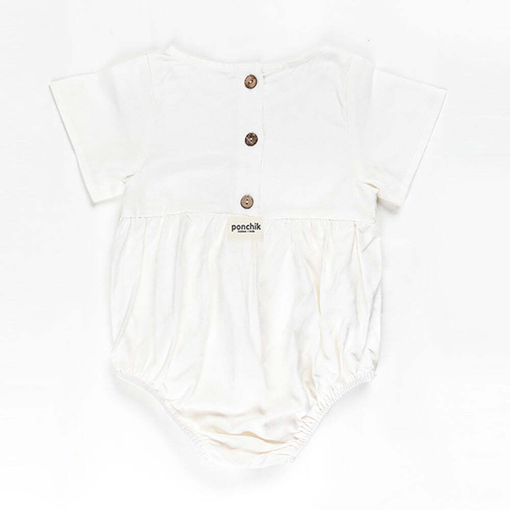 Ponchik Babies + Kids - Linen Romper - Daisy - Size 2 Years Old