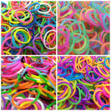 1200 LOOM BANDS Rubber Refill Kit DIY Magical Bracelet 48 S Clips 4 Hooks Bandz