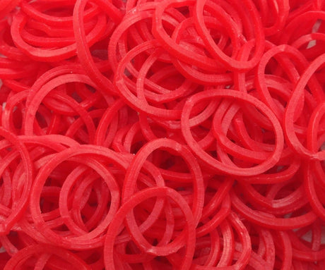 2400 LOOM BANDS Rubber Refill Kit DIY Magical Bracelet 96 S Clips, 8 Hooks - Plain Hot Pink