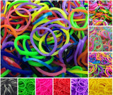 2400 LOOM BANDS Rubber Refill Kit DIY Magical Bracelet 96 S Clips, 8 Hooks - Glow In The Dark