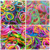 4800 LOOM BANDS Rubber Refill Kit DIY Magical Bracelet 192 S Clips 16 Hooks BULK - Glow In The Dark