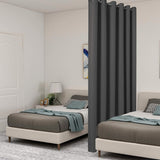 Dark Grey Room Divider Curtains - Total Privacy Wall Room Divider Screens Sound Proof Wide Blackout Curtain