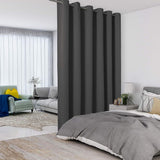 Dark Grey Room Divider Curtains - Total Privacy Wall Room Divider Screens Sound Proof Wide Blackout Curtain