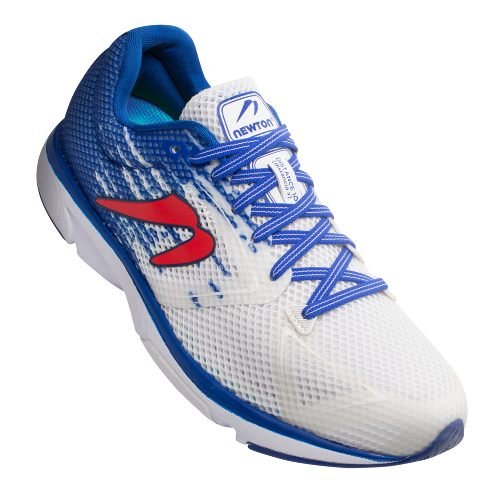 Newton Mens Distance Running Shoes Runners Sneakers - White/Royal Blue