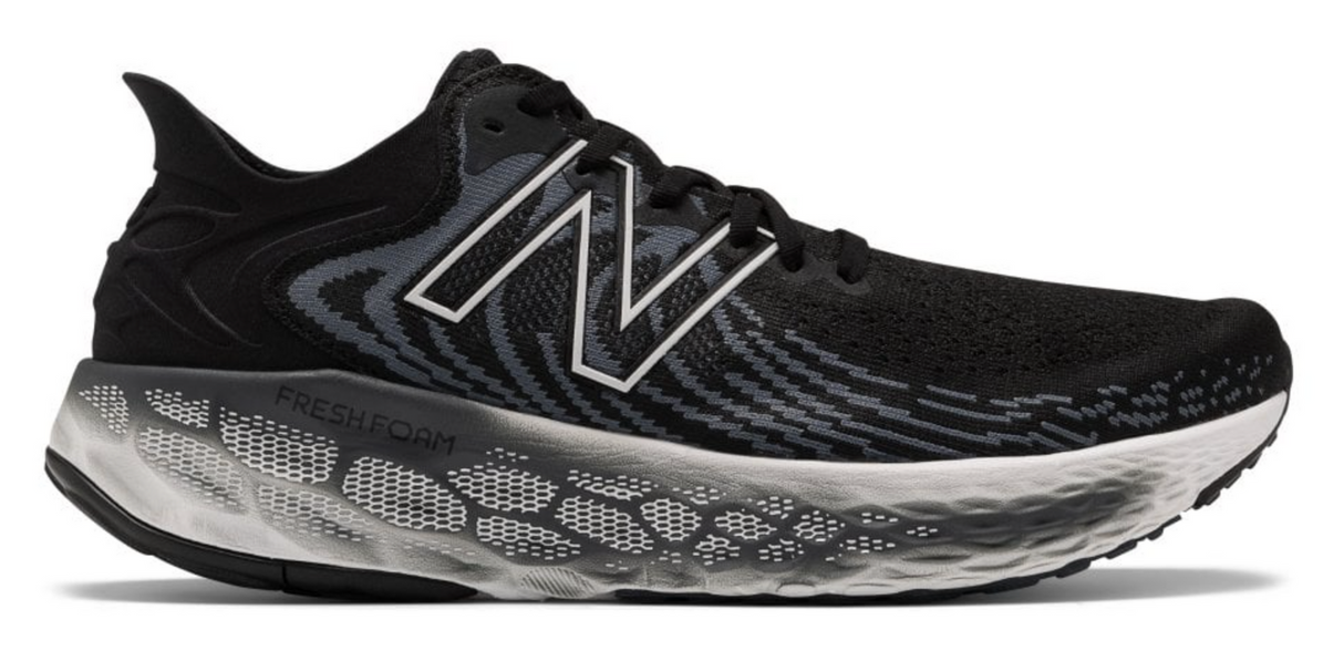 New Balance Mens Fresh Foam Sneakers Athletic Running Shoes Runners-Black/White