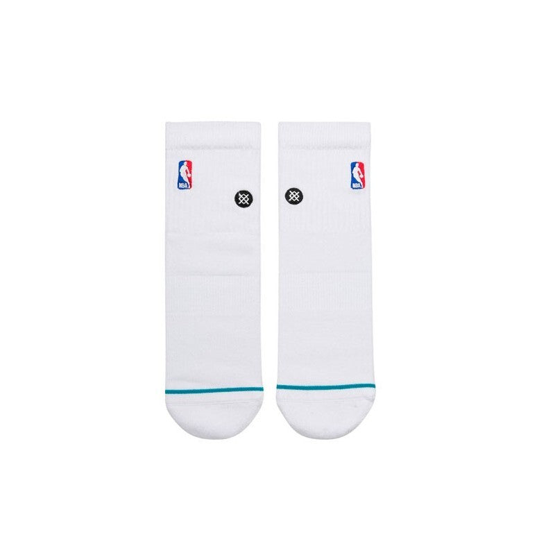 NBA Mens Stance Logoman Basketball Socks Quarter QTR Official - White