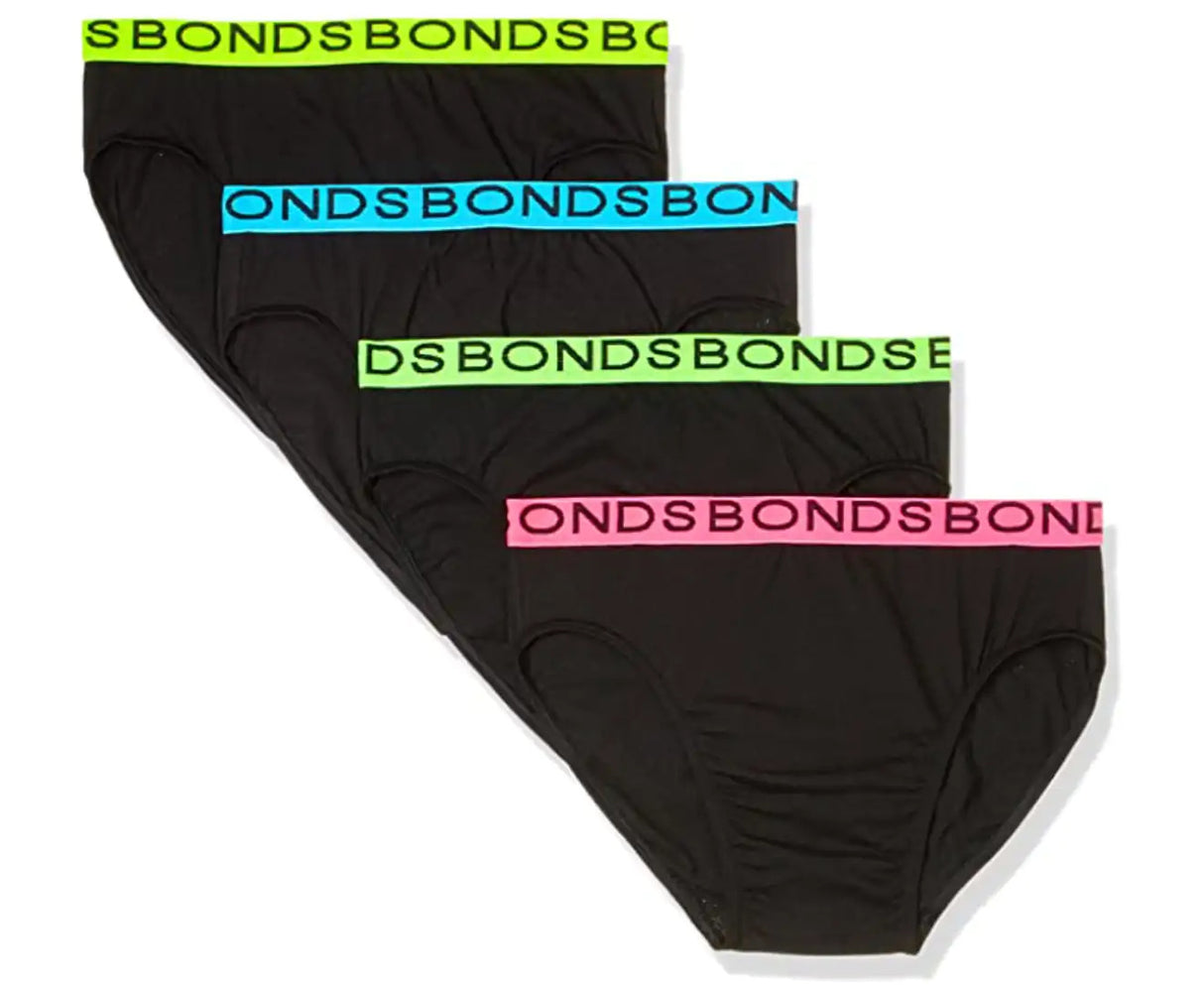 1x 4-Pack Bonds Mens Underwear Hipster Brief Underpants Undies - Multipack