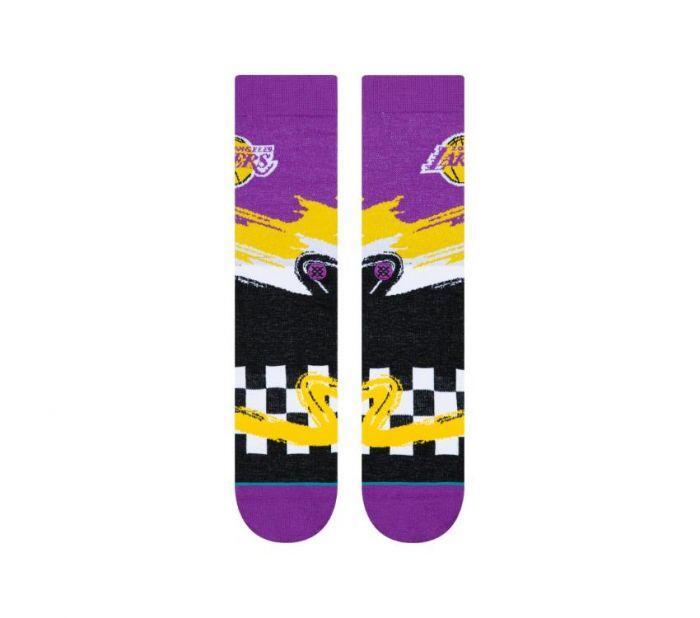 NBA Mens Los Angeles LA Lakers Basketball Shortcut Crew Socks Sports Racer