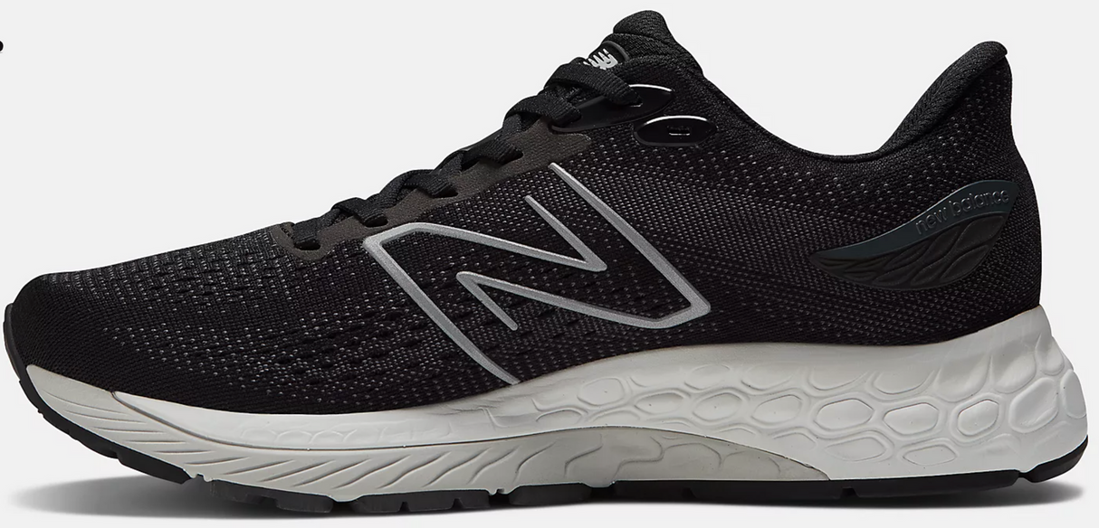 New Balance Mens Fresh Foam X 880v12 Width D Running Sneaker Shoe - Black/White