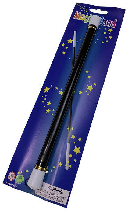 30cm Long Black MAGIC WAND Magicians Wizard Costume Prop Party Accessory