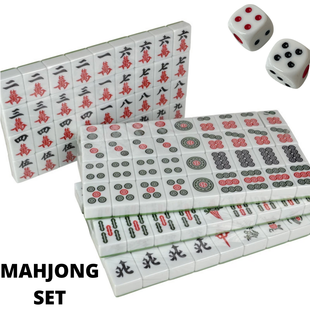 Traditional Mah Jong Game Set 144 Chinese Tiles Heavy Duty Kit 4.7KG  麻将 Mahjong