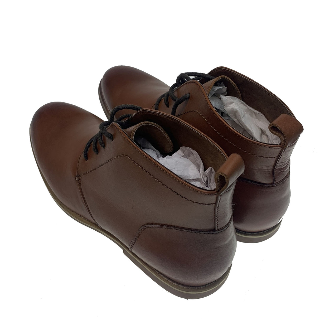 MASSA Ancona Chukka Leather Boots Shoes - Tan Brown