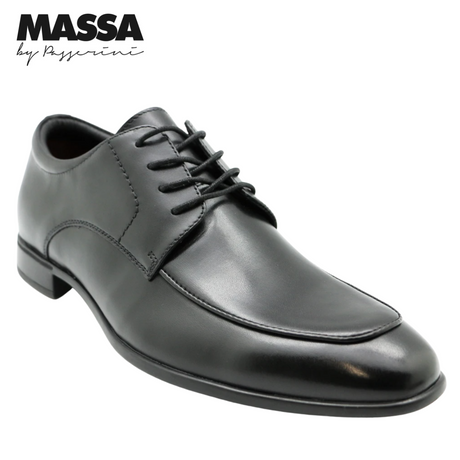 Massa Matteo Leather Lace Up Dress Shoes Business Work - Black