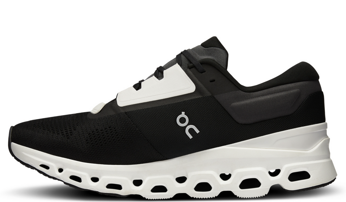 On Running Mens Cloudstratus 3 Sneakers Shoes in Black/Frost US 11.5