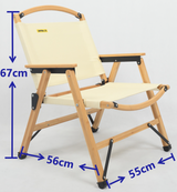 Chair & Table Set Bamboo Camping Folding Portable Outdoor Picnic Travel BBQ